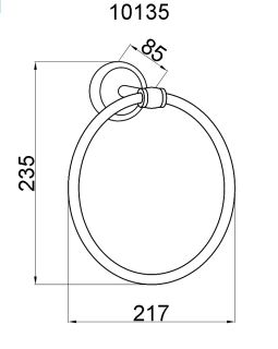 Полотенцедержатель Boheme Vogue Nero хром 10185